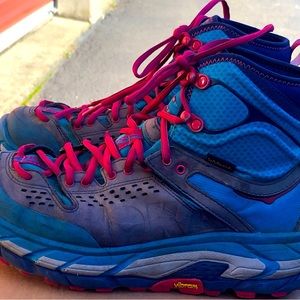 Hoka One One Event Tor YlUltra Hi WP Women’s Blue Gray Hiking Trails Boots Sz 8